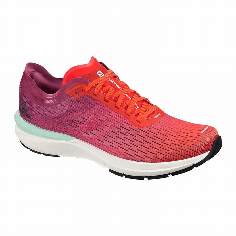 Salomon SONIC 3 ACCELERATE Zapatillas De Running Hombre - Rosas / Blancas - Colombia (24137-LCFO)